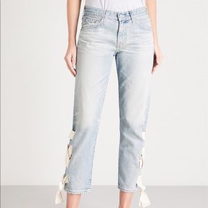 AG JEANS AG-ED DENIM THE EX-BOYFRIEND SLIM RIBBON
